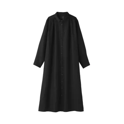 Vestido Camiseiro de Linha Lavada para Senhora