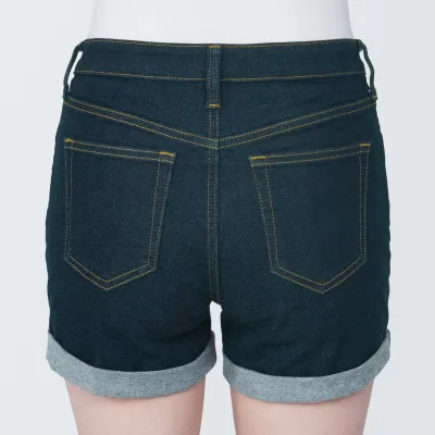 Women's Super Stretchy Denim Shorts Dark Navy