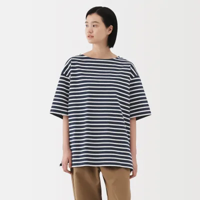 Men's Heavyweight Boatneck Half Sleeve T-Shirt