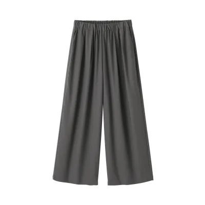 Lyocell Blend Wide Pants