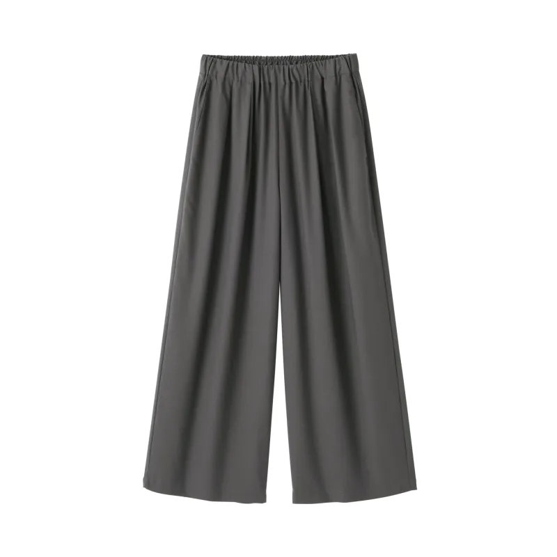 Lyocell Blend Wide Pants