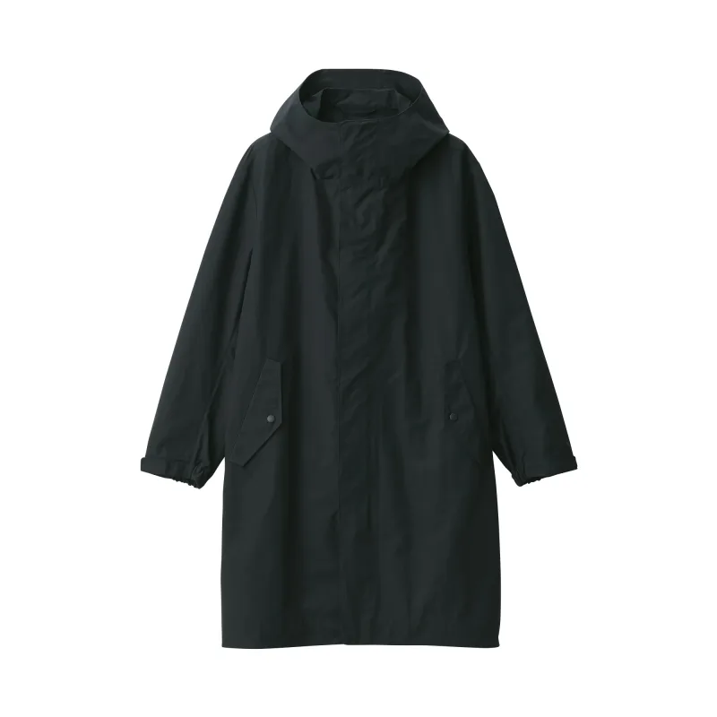 MUJI Men's Water Repellent Hooded Coat in Organic Cotton