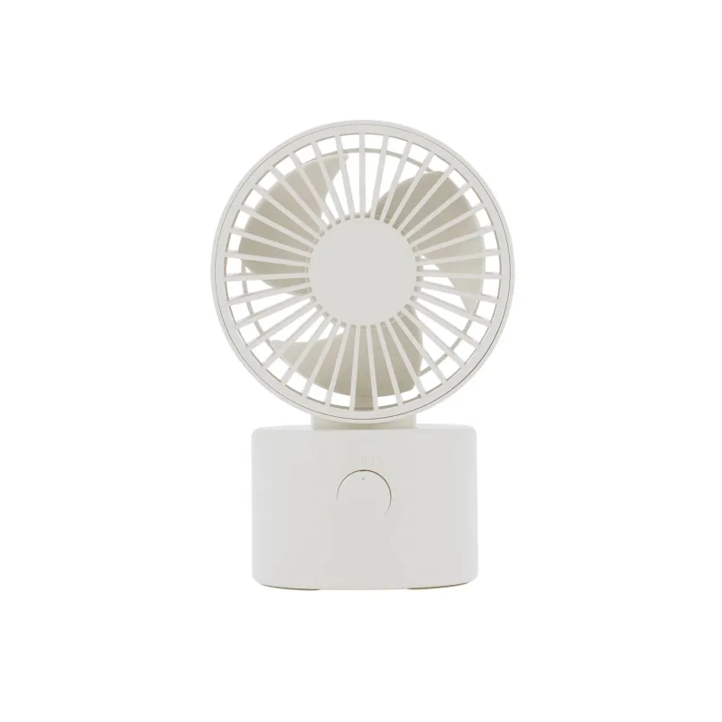 Cordless USB Desk Fan with Oscillation - White