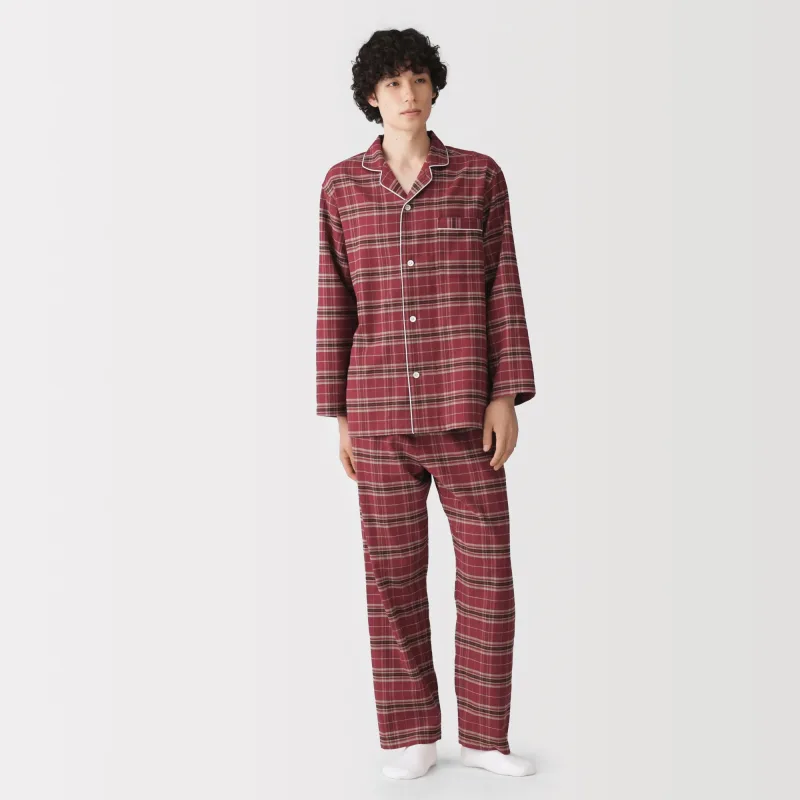 Sidesømløse flanellpyjamaser