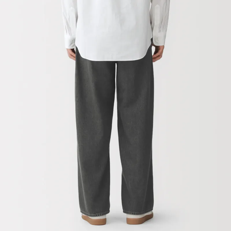 Kapok Blend Denim Wide Pants