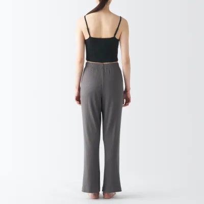 Camisole Rib Stretch Katun Wanita dengan Bra