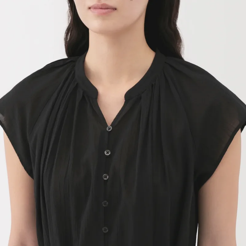 Women's High Twisted Veil French Sleeve Patterned Dress