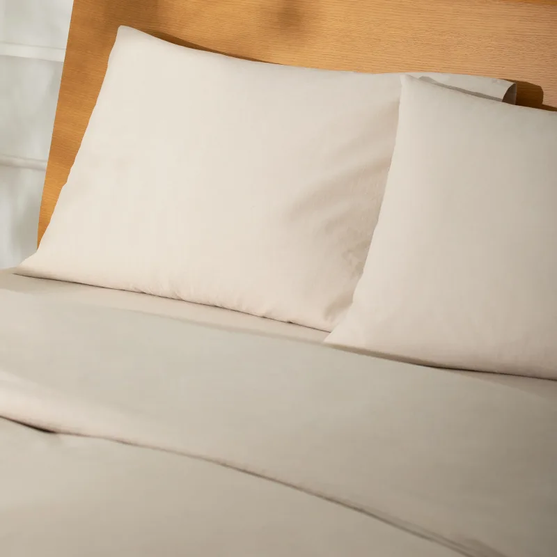 Washed Cotton 4 Piece Bedding Set - Double