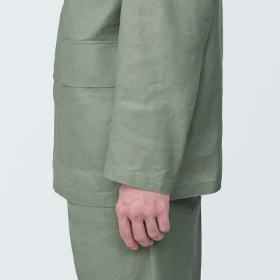 Giacca camicia da uomo in misto canapa