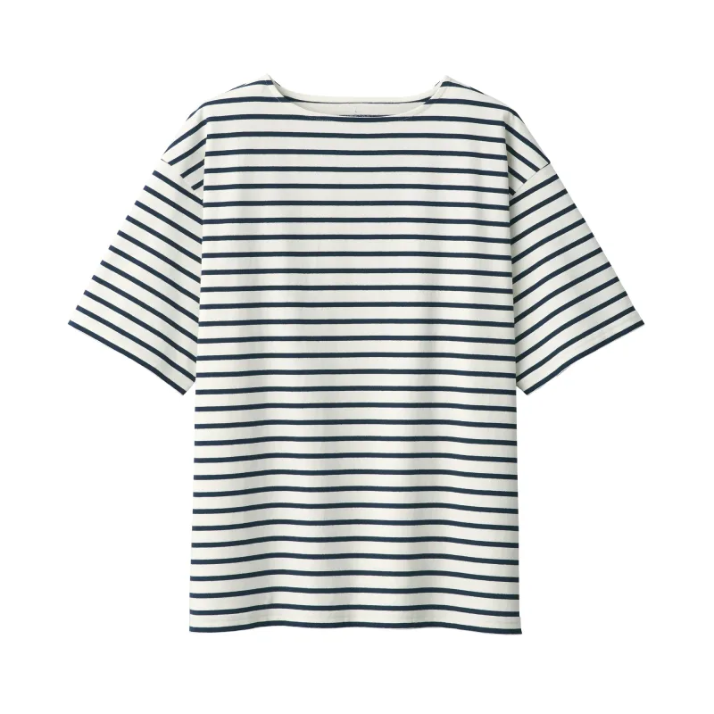 Men's Heavyweight Boatneck Half Sleeve T-Shirt