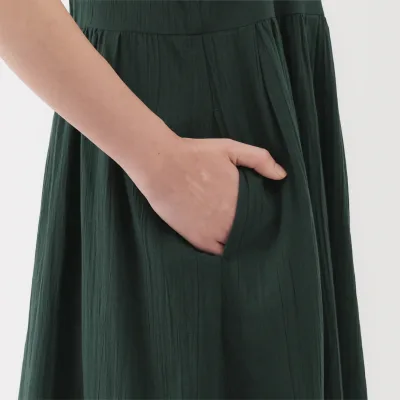 Vestido de alças em veil de high twist para mulher