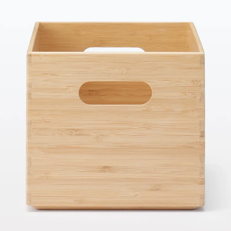 Caja apilable de bambú - Media - Mediana 26 x 18,5 x 16,5 cm
