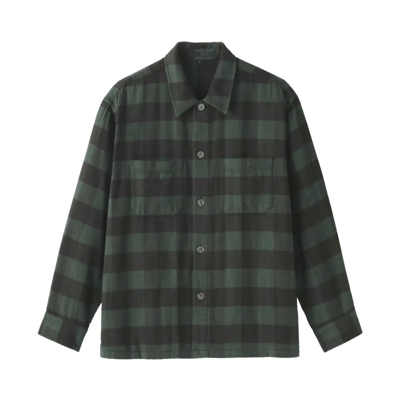 Casaco de flanela escovada para homem MUJI para sobreposição no outono e inverno