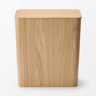 Tempat Sampah Kayu dengan Rangka Kawat (Persegi)