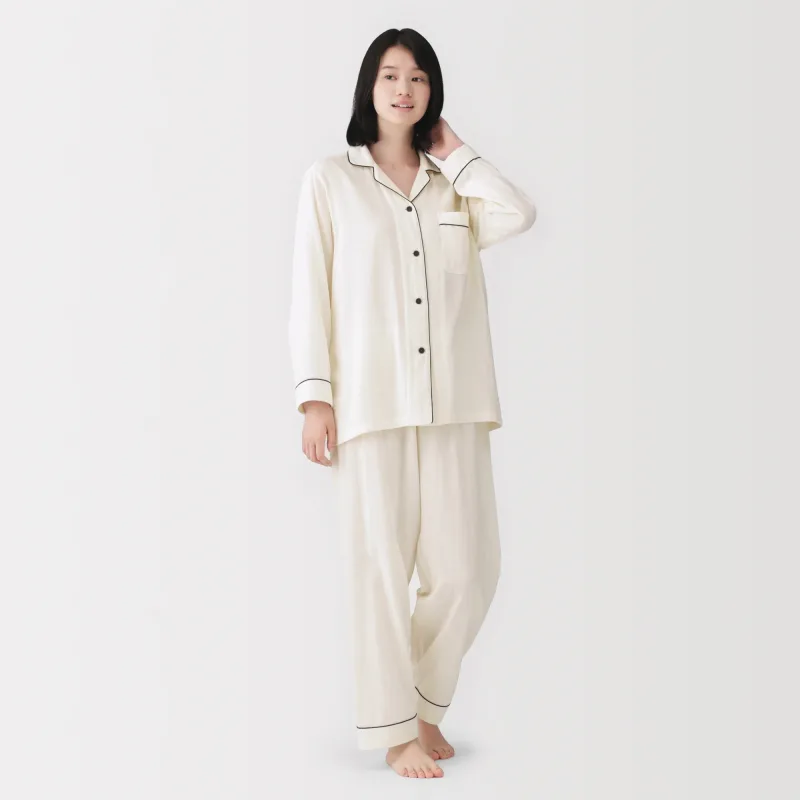 Piama Double Gauze Tanpa Jahitan Samping