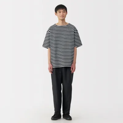 Men's Heavyweight Boatneck Half Sleeve T-Shirt