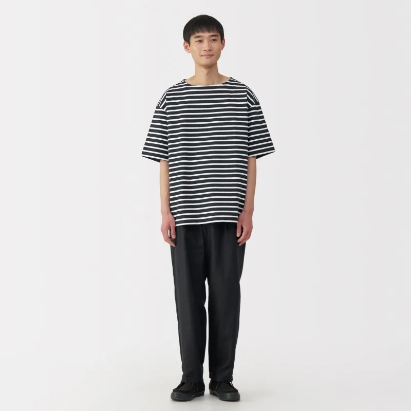 Men's Heavyweight Boatneck Half Sleeve T-Shirt
