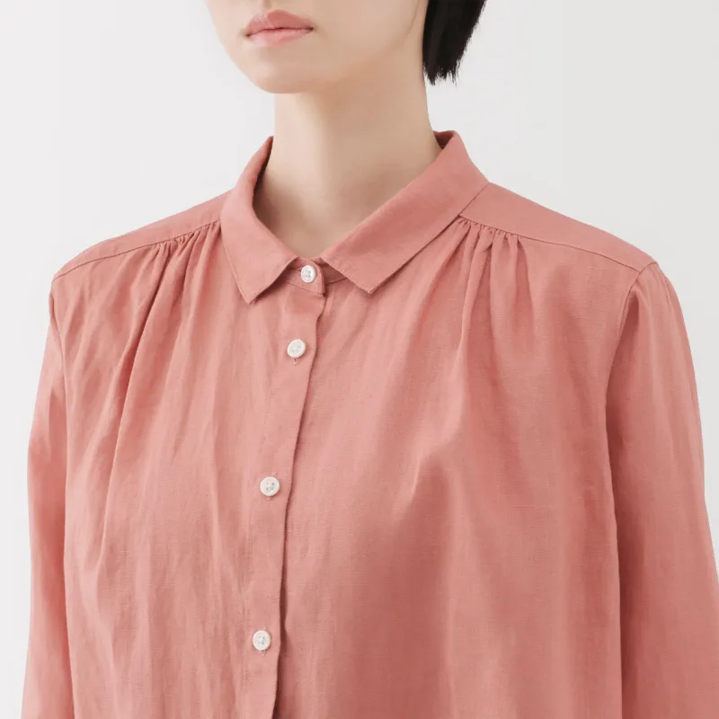 Vestido Camiseiro de Linha Lavada para Senhora