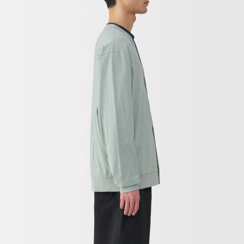 Cárdigan de malha de jersey com decote em V para homem
