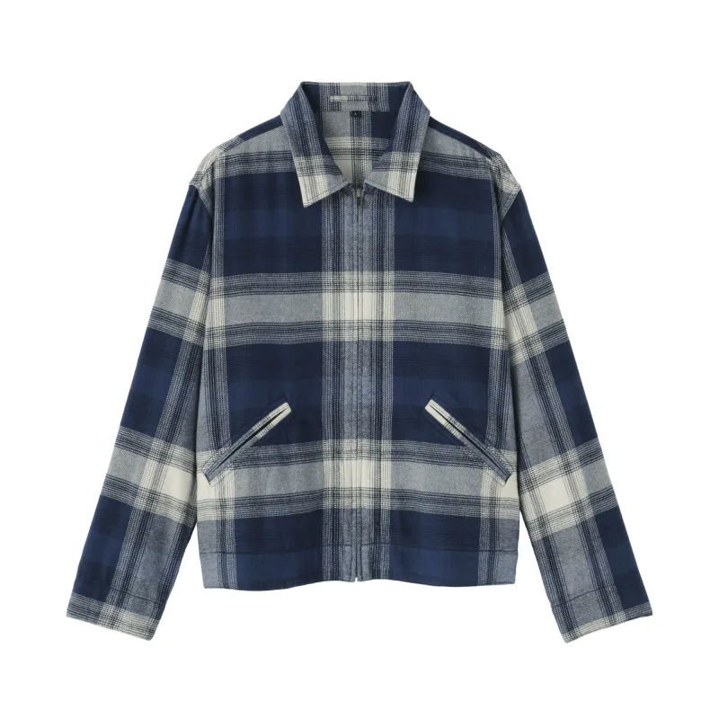 Flannel Zip Blouson