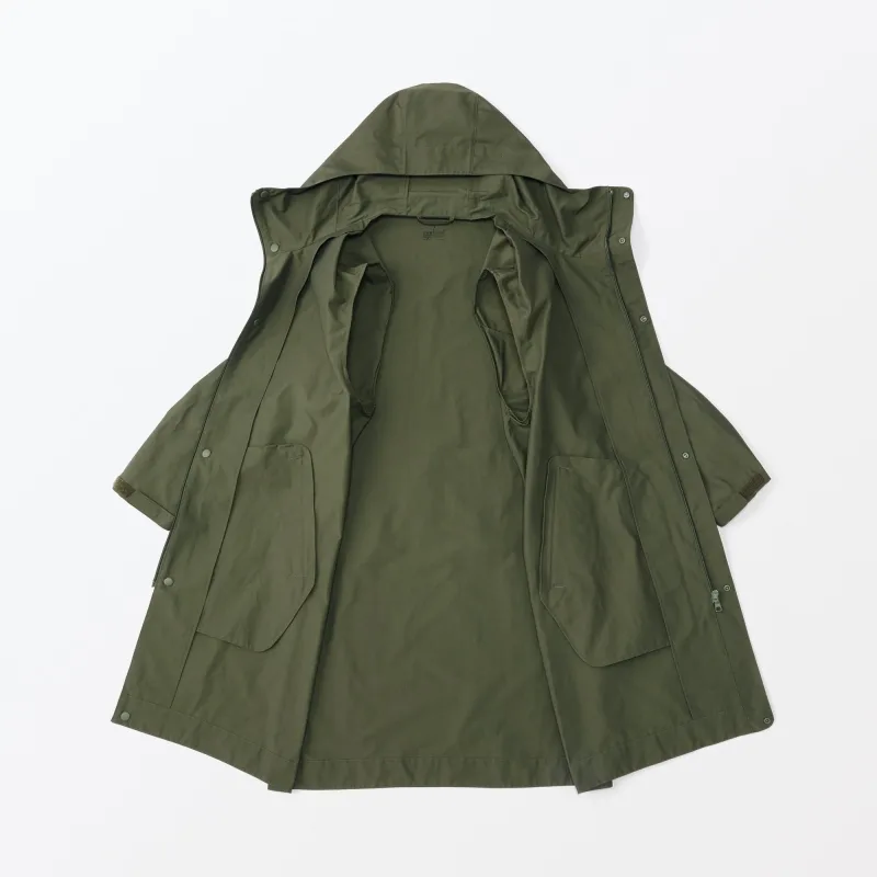 MUJI Men's Water Repellent Hooded Coat in Organic Cotton