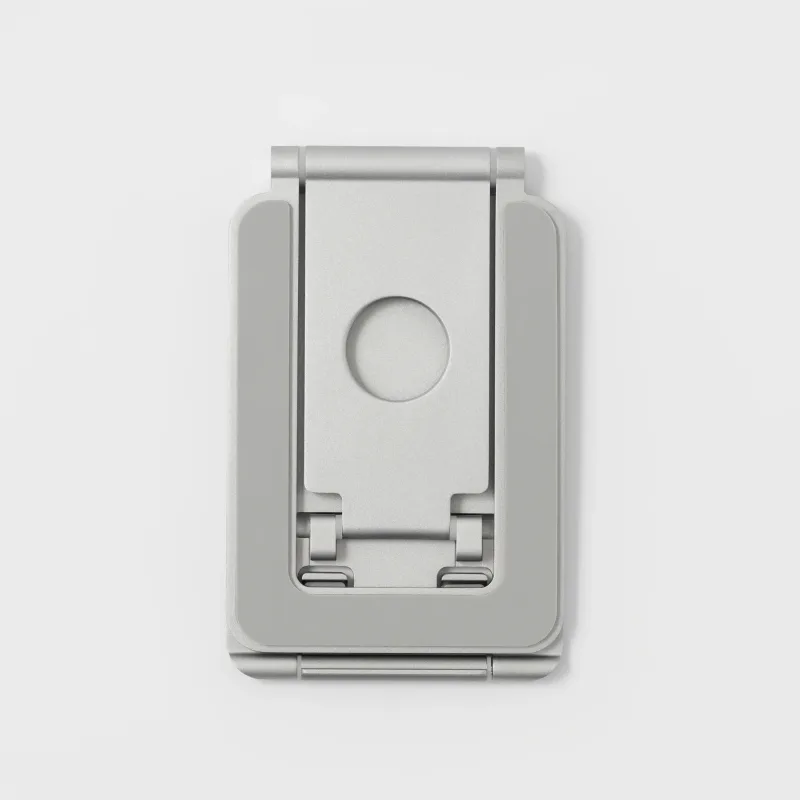 Stand HP Aluminium MUJI dengan Bantalan Silikon dan Desain Lipat