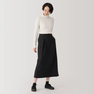 여성 소이 섬유 혼방 골지 터틀넥 긴팔 티셔츠