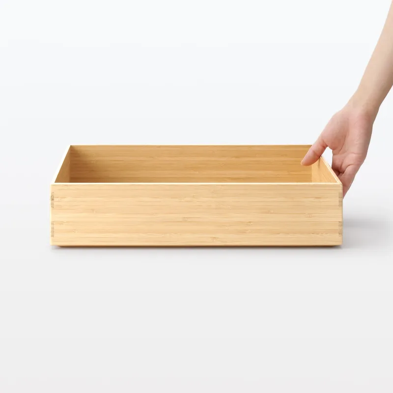 Caja de bambú apilable - Pequeña (An14,6 x Pr10,2 x Al3,3")