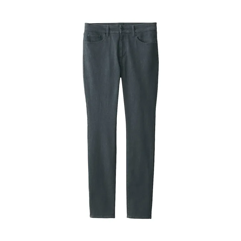 Men's Super Stretch Denim Skinny Pants Charcoal Gray (L30")