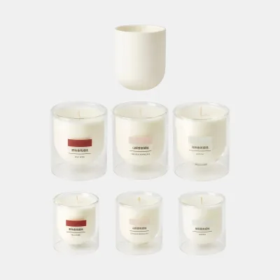 Scented Double Wall Glass Candle - Slight Rain