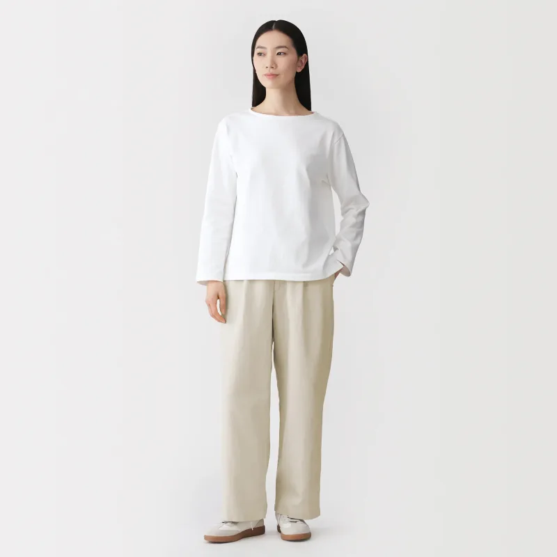 Hemp Blend Twill Straight Pants