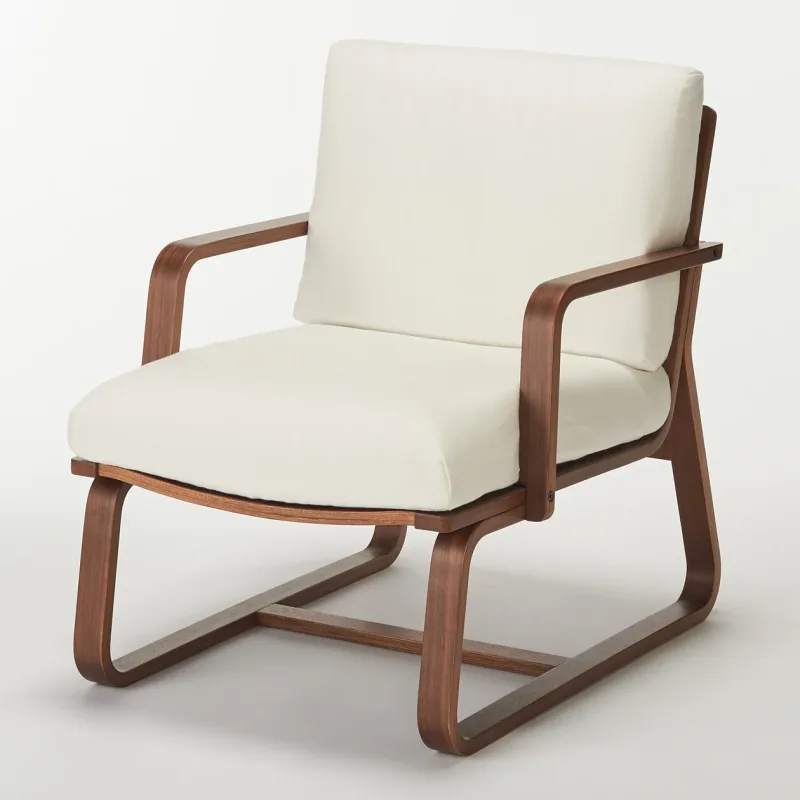Living Dining Sofa Chair Arm - Walnut