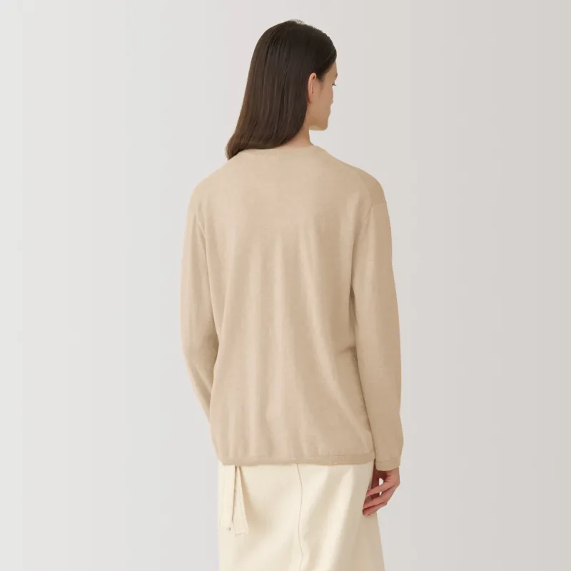 Labo Women's Natural Cashmere Crewneck Sweater