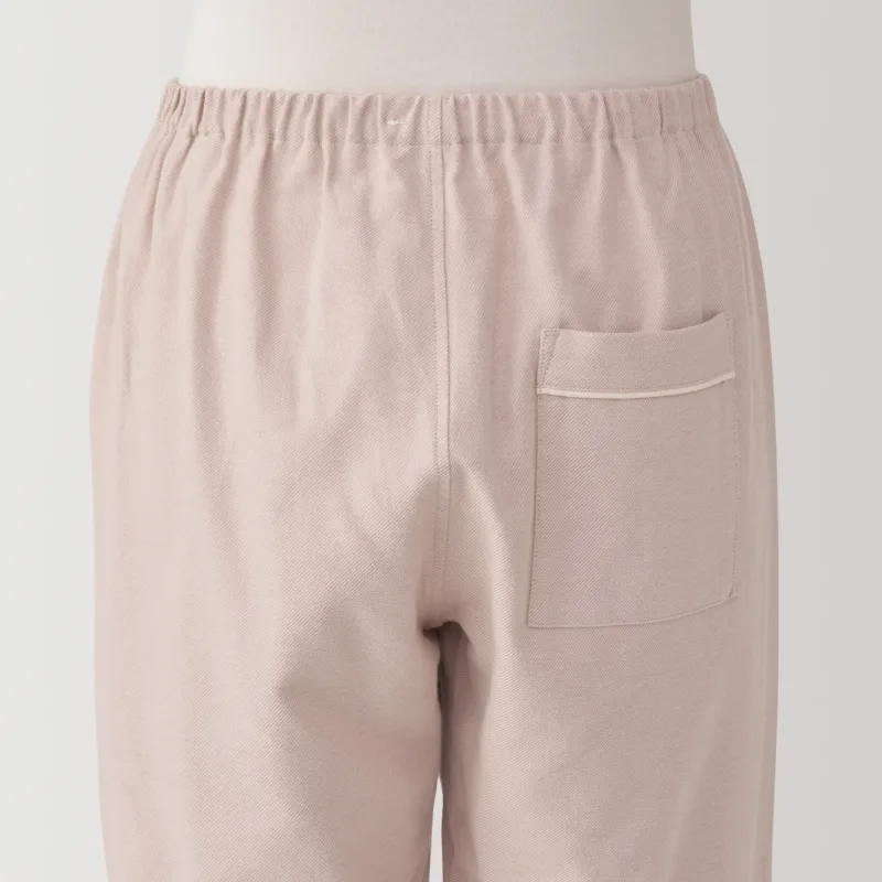 MUJI Women's Organic Cotton Flannel Pajamas with Side Seamless Design