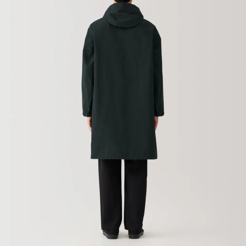 MUJI Men's Water Repellent Hooded Coat in Organic Cotton