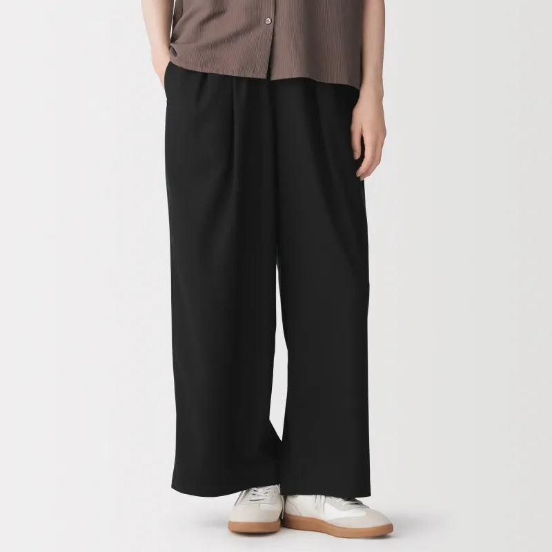 Lyocell Blend Wide Pants