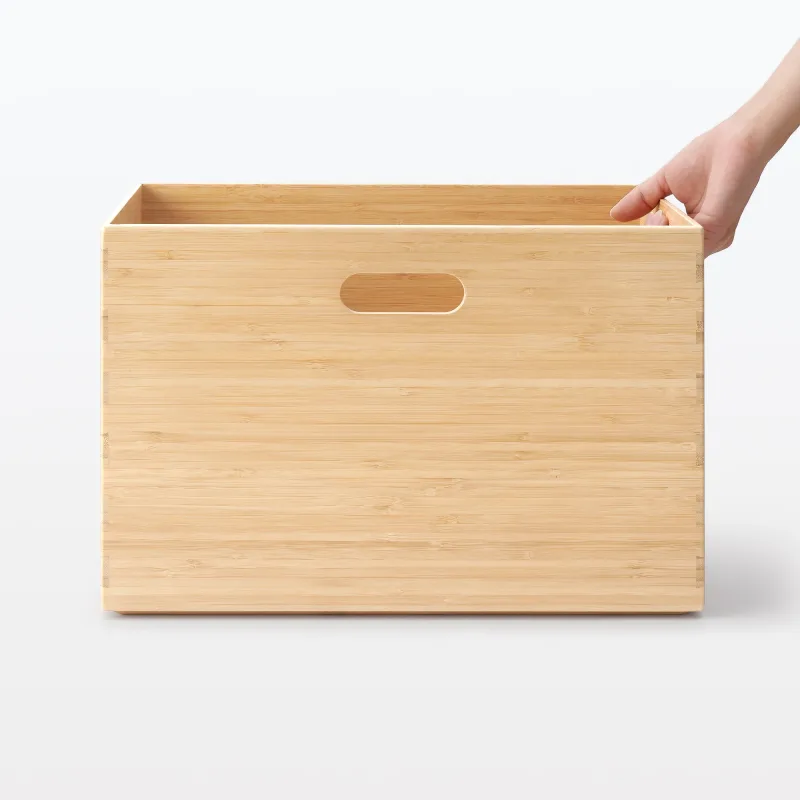 Caja apilable de bambú - Grande (An14,6 x Pr10,2 x Al9,6")