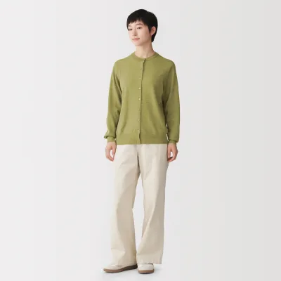 Wool Crewneck Cardigan
