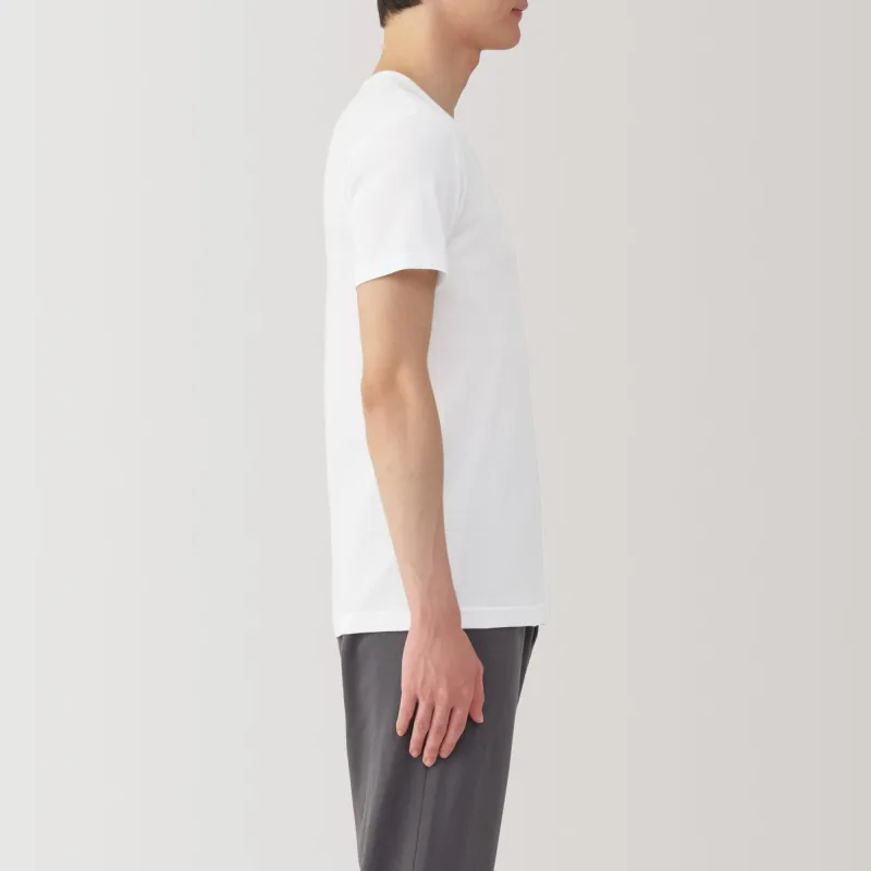 Kaos V-Neck Katun Menyerap Keringat Pria