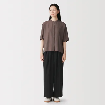 Lyocell Blend Wide Pants