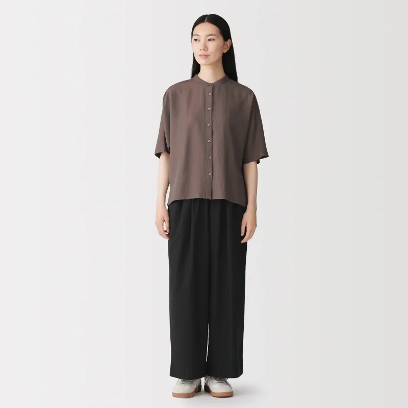 Lyocell Blend Wide Pants
