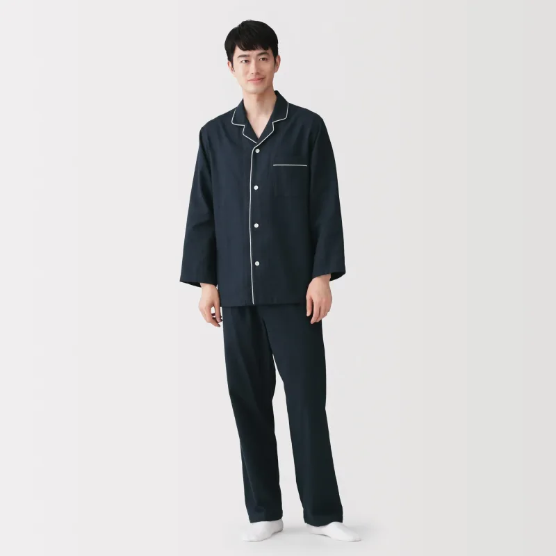 Sidesømløse flanellpyjamaser