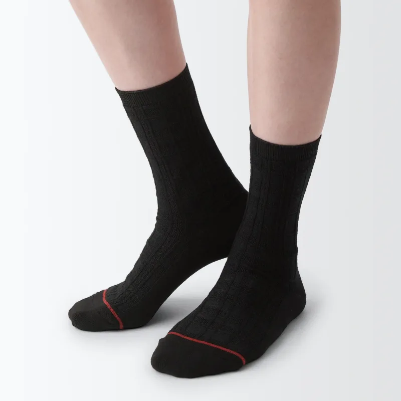 Warm Pile Cotton Patterned Stitch Socks