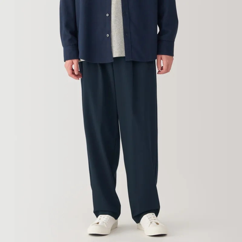 Men's Wrinkle-Resistant Darted Wide Easy Pants