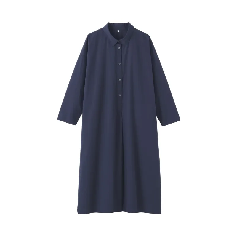 Cotton Straight Shirt Dress