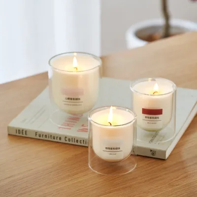 Scented Double Wall Glass Candle - Slight Rain