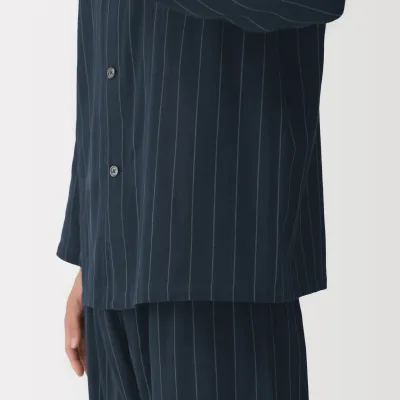 Seamless Double Gauze Stand Collar Pajamas