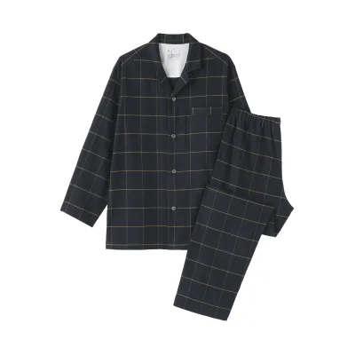 Sidesømløse flanellpyjamaser