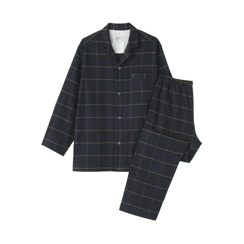 Sidesømløse flanellpyjamaser