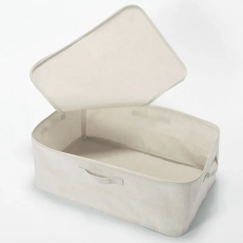Polyester Linen Soft Box Clothes Case - Large